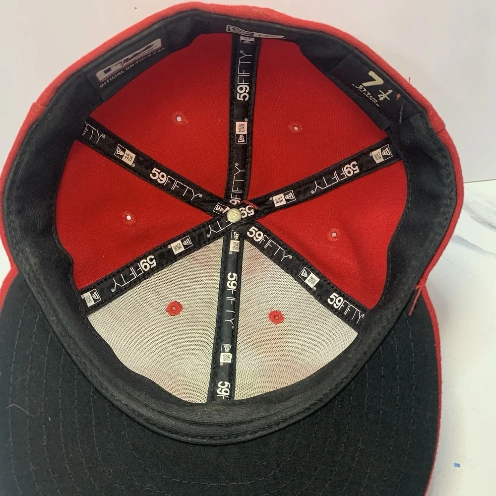 Philadelphia Phillies New Era 59Fifty Hat Fitted Sz 7 1/4 Official On Field Cap